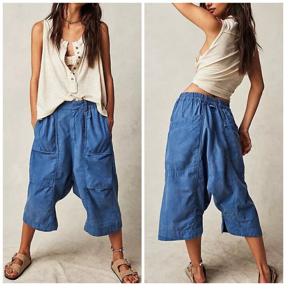 Free People Marbella Crop Harem Pants Optic White Small - Picture 11 of 11